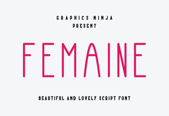 Femaine Font: A Script Typeface for Modern Web Design