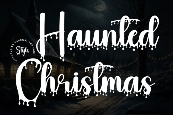 Haunted Christmas: The Spooky Script Font for Festive Editorial Design