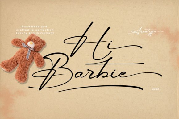 Hi Barbie: A Modern Calligraphic Typeface for Creative Branding