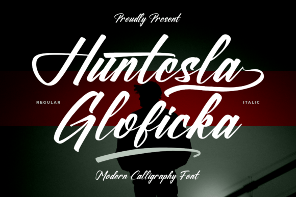 Huntesla Gloficka: A Modern Script Typeface for Editorial Design