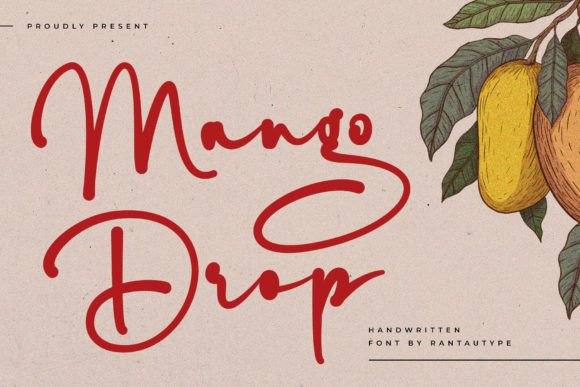 Mango Drop: A Modern Script Font for Bold Brand Identity