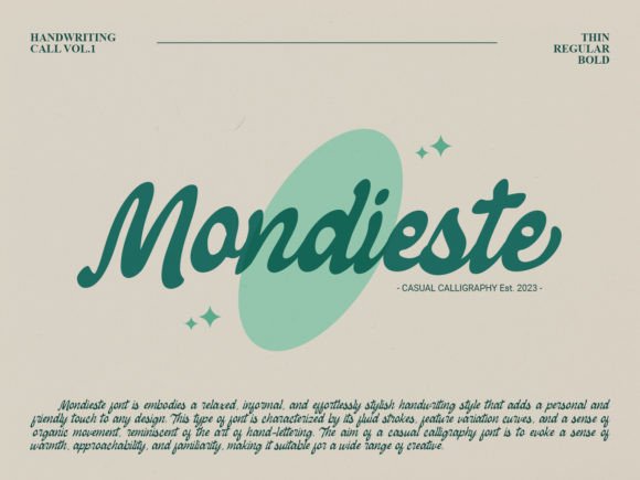 Mondieste: The Handwritten Typeface That Elevates Small Business Branding