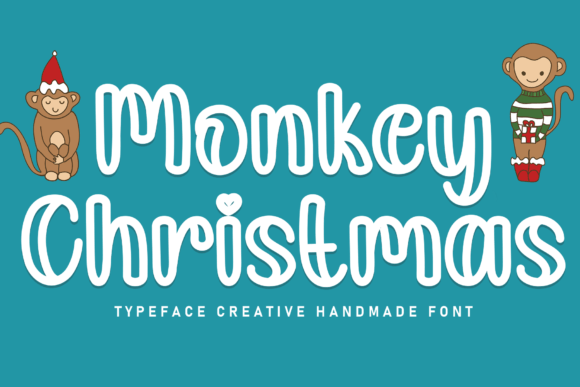 Monkey Christmas: A Playful Handwritten Display Font for Brand Identity