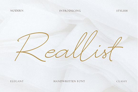Reallist: The Handwritten Typeface for Polished Digital Branding